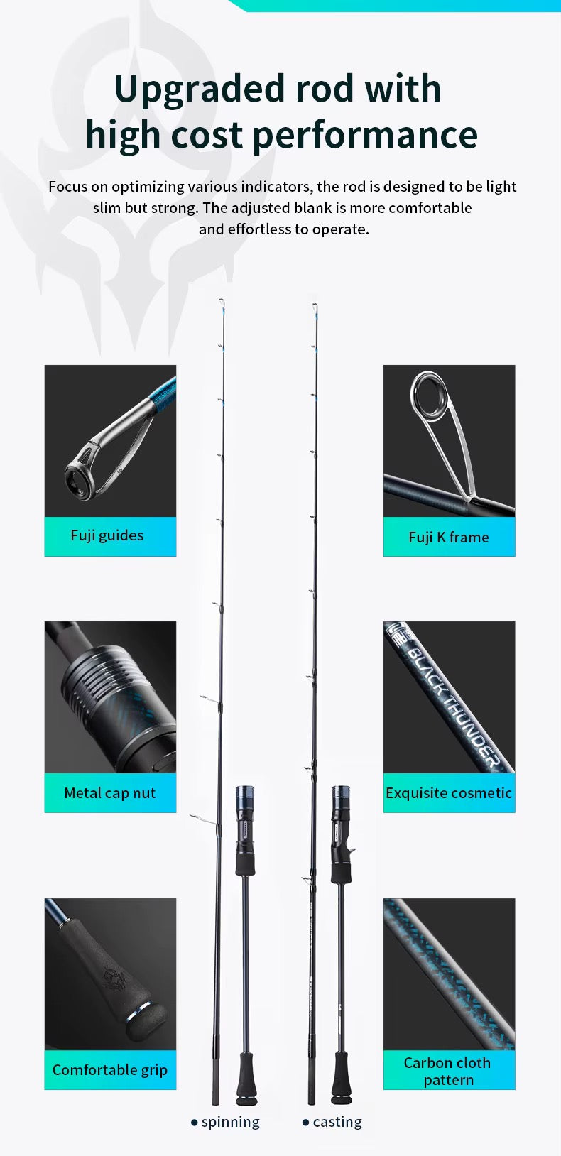 Black Thunder Slow Jigging Rod Spinning